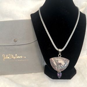 John Medeiros Sterling And Amethyst necklace